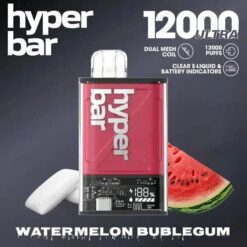 Hyperbar Ultra 12000 Puffs แตงโมบับเบิ้ลกัม Watermelon Bubblegum